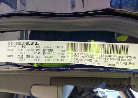 2014 Jeep Cherokee Latitude из США, поврежденный, VIN 1C4PJMCS0EW296402